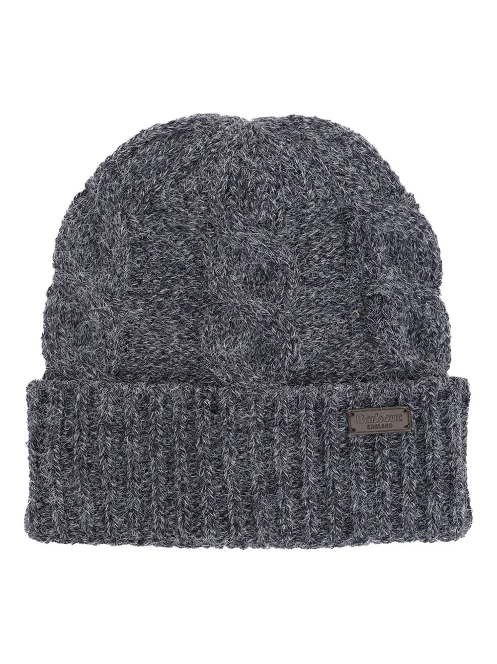 Barbour ensemble écharpe-bonnet en maille torsadée | gris | Image 1