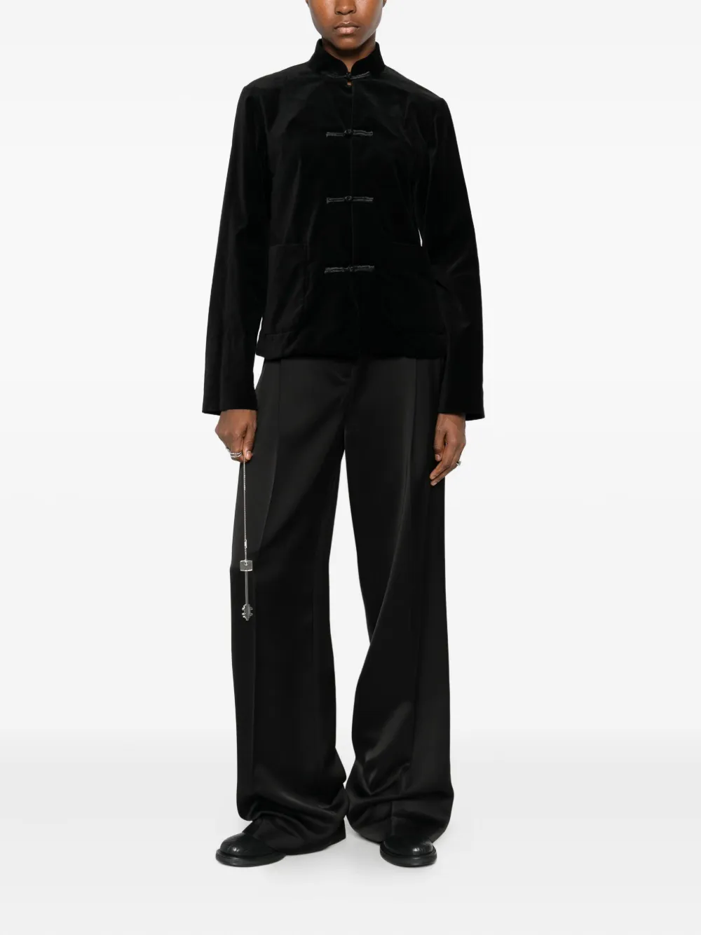 Comme Des Garçons Velvet Jacket In Black