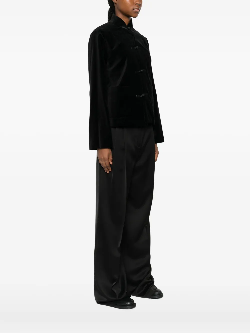 Comme Des Garçons Velvet Jacket In Black