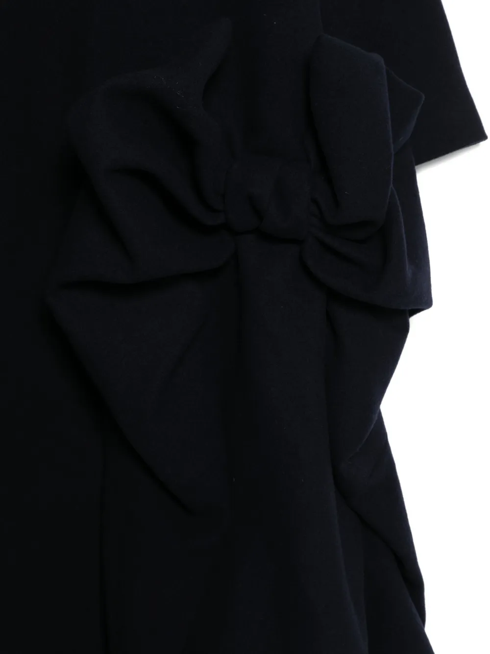 Comme Des Garçons Bow-embellished Coat In Blue