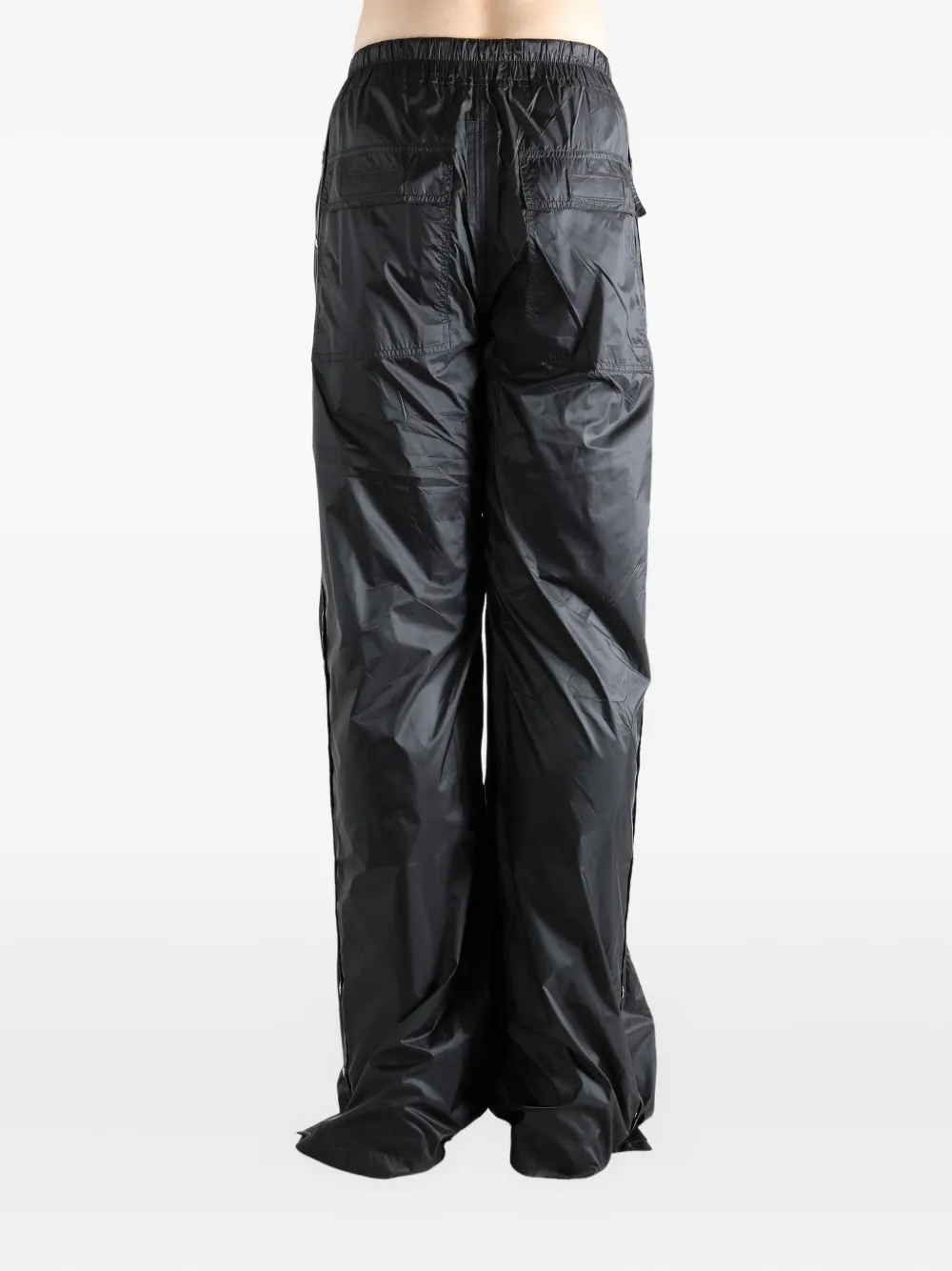 Rick Owens Drkshdw Drawstring-waist Buttoned-side Trousers In Black