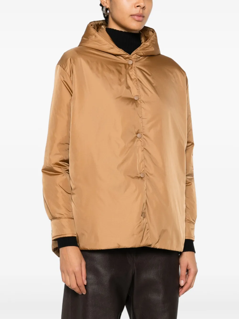 ASPESI Jack met capuchon en knoopsluiting Bruin