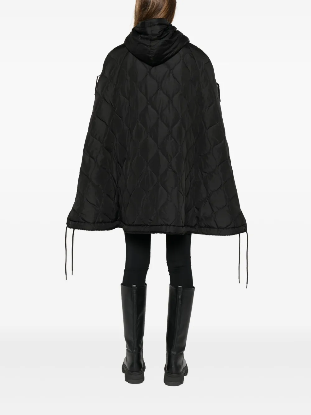 Taion Quilted Hooded Jacket In Black