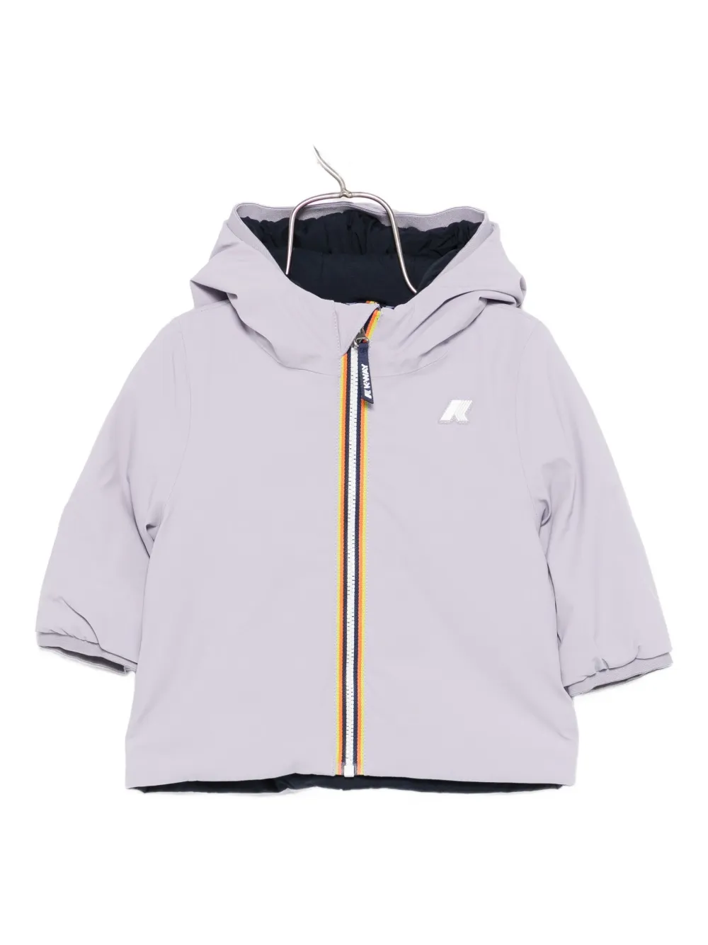 K-way Hooded Padded Jacket In Purple