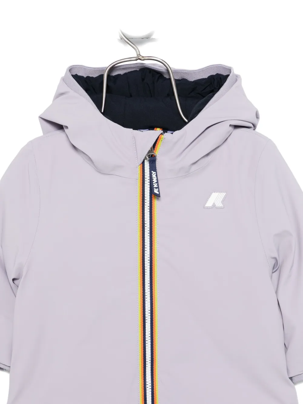 K-way Hooded Padded Jacket In Purple