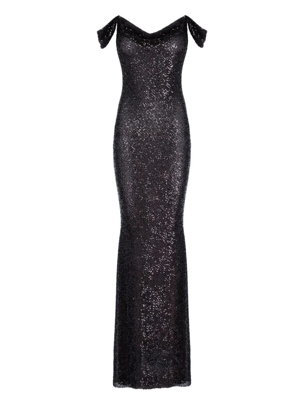 ROSERRY Miami sequin maxi dress | Black | Image 1