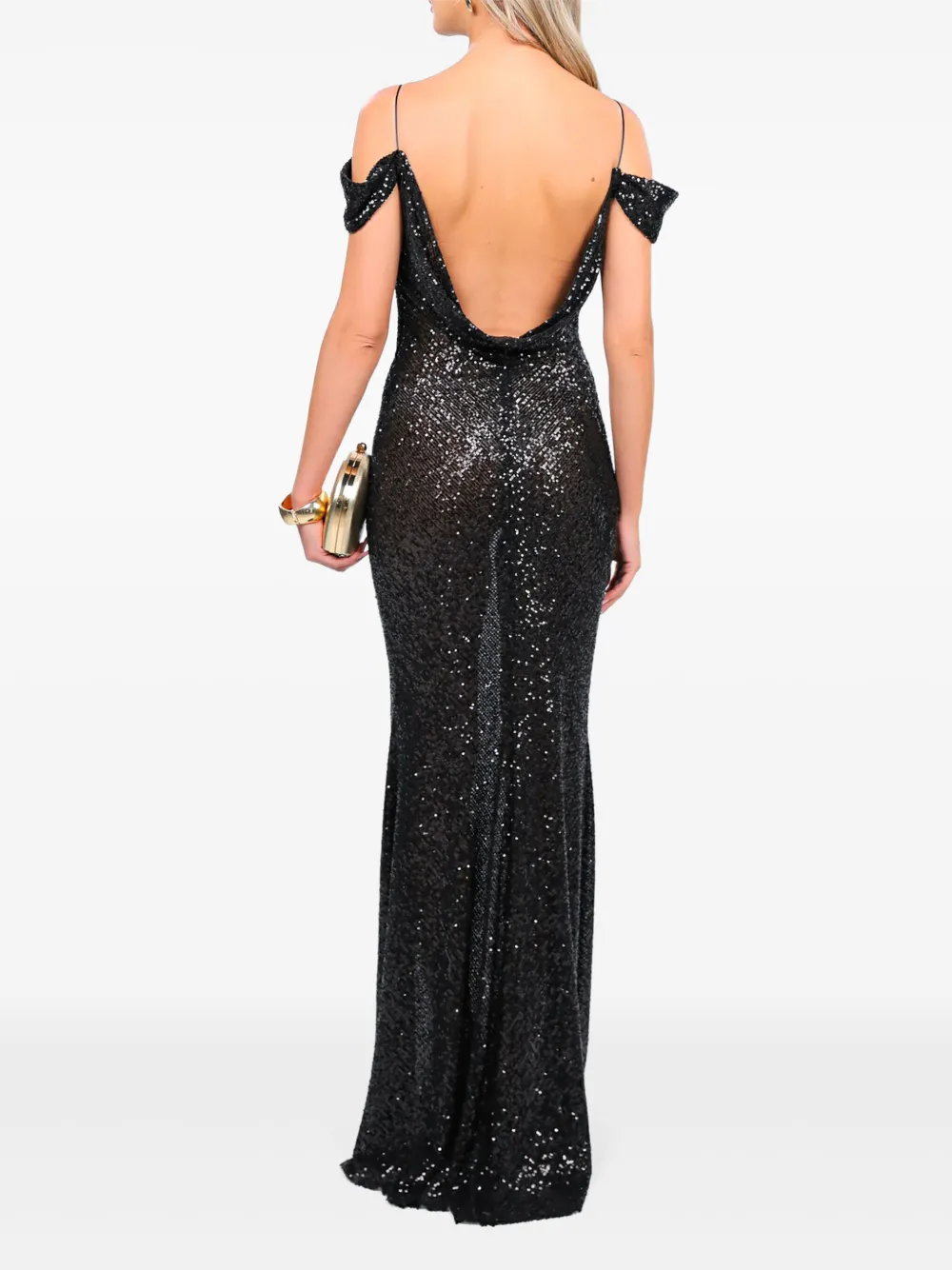 ROSERRY Maxi-jurk met pailletten Zwart