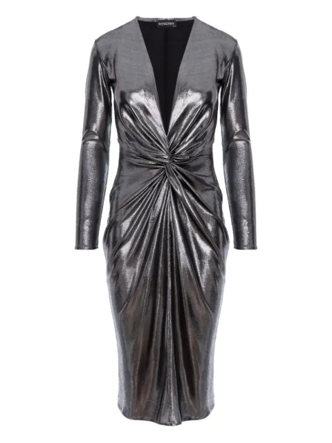 ROSERRY Mallorca knot long-sleeve midi dress