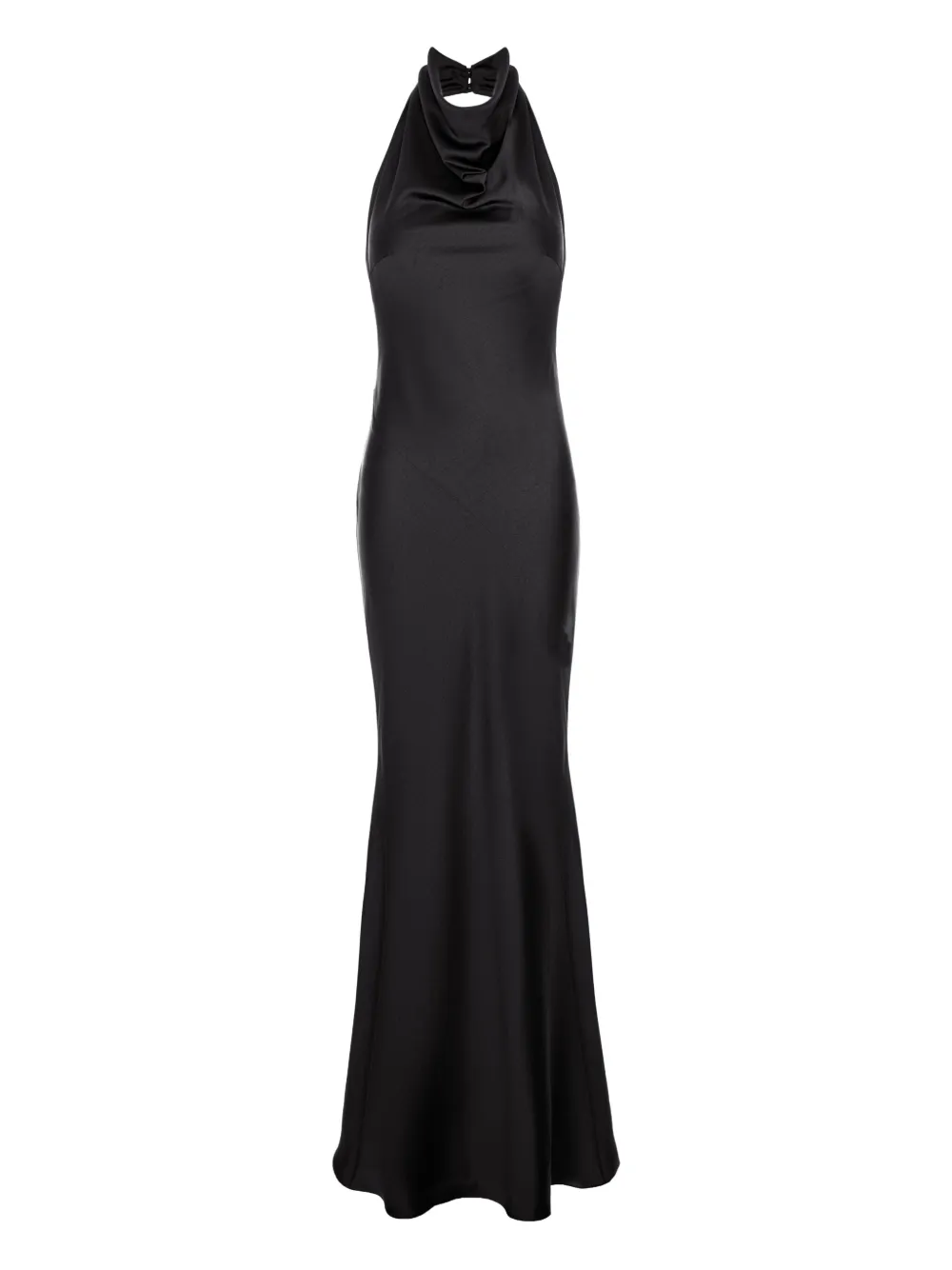Roserry Capri Halterneck Maxi Dress In Black