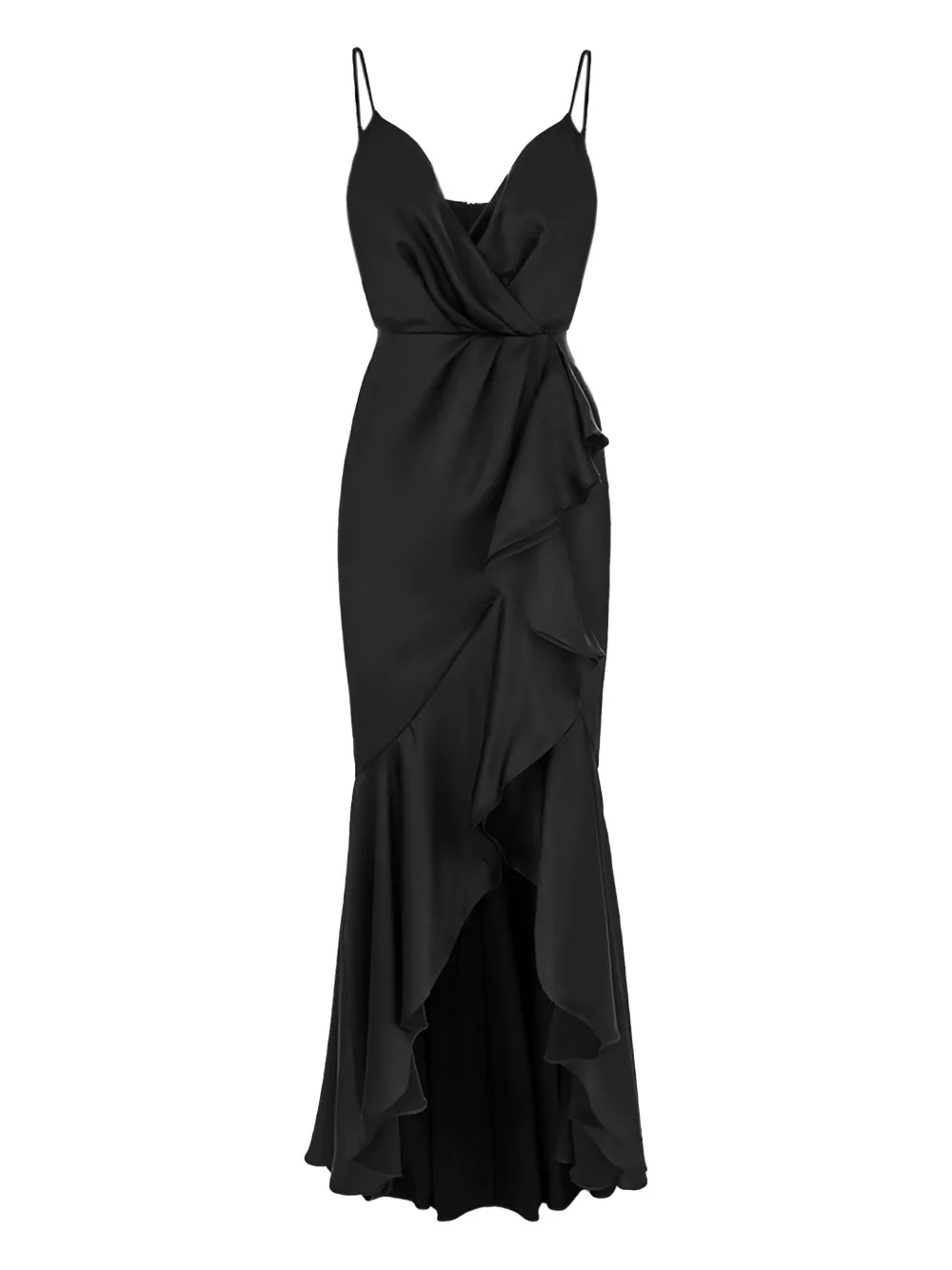 Roserry Marbella Ruffled Maxi Dress In Black