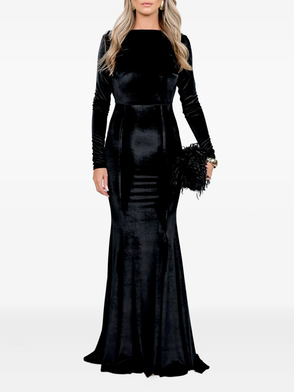 ROSERRY New York maxi-jurk met lange mouwen - Zwart