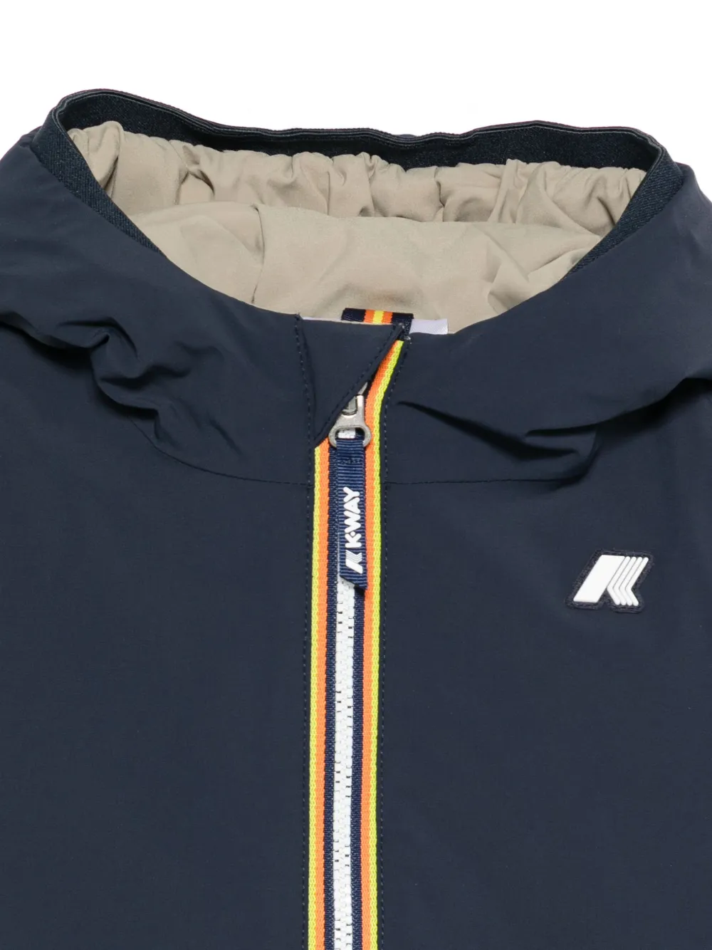 K Way Kids Jack met capuchon en rits Blauw