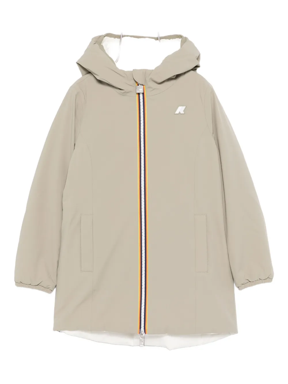 K-way Hooded Zip-up Jacket In Neutral