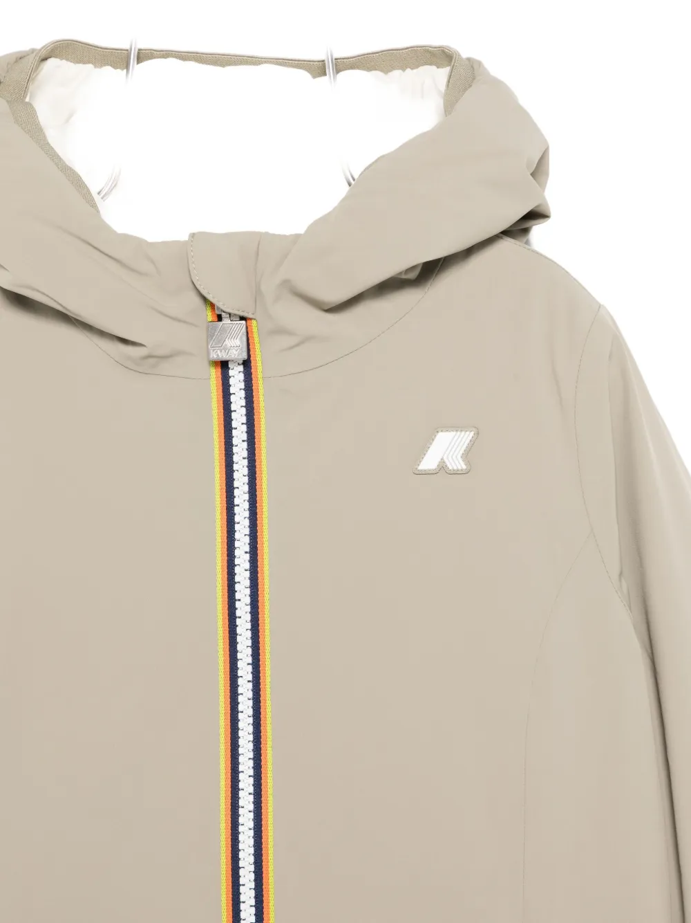 K-way Hooded Zip-up Jacket In Neutral