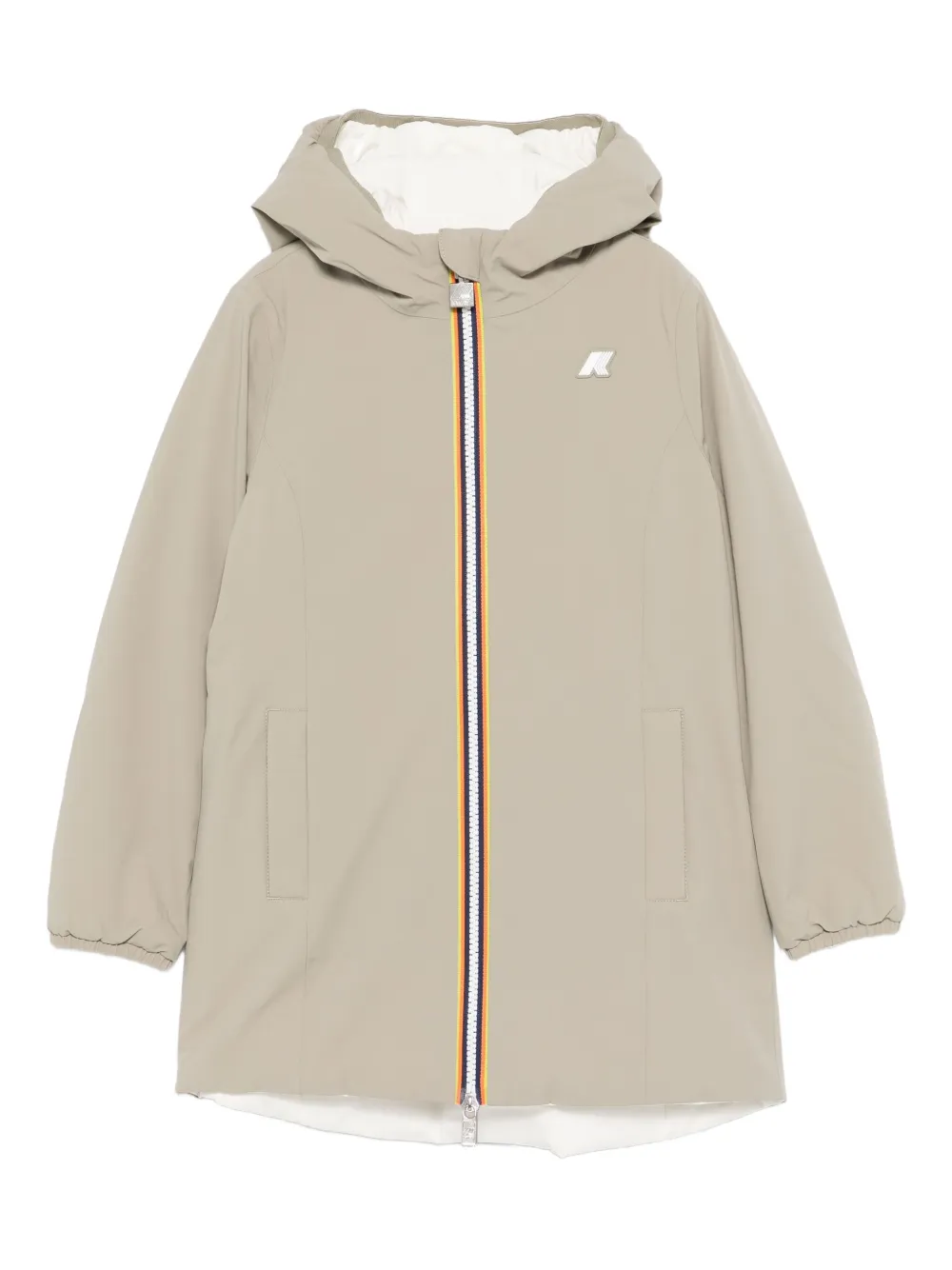 K Way Kids hooded zip-up jacket | Neutrals | Image 1