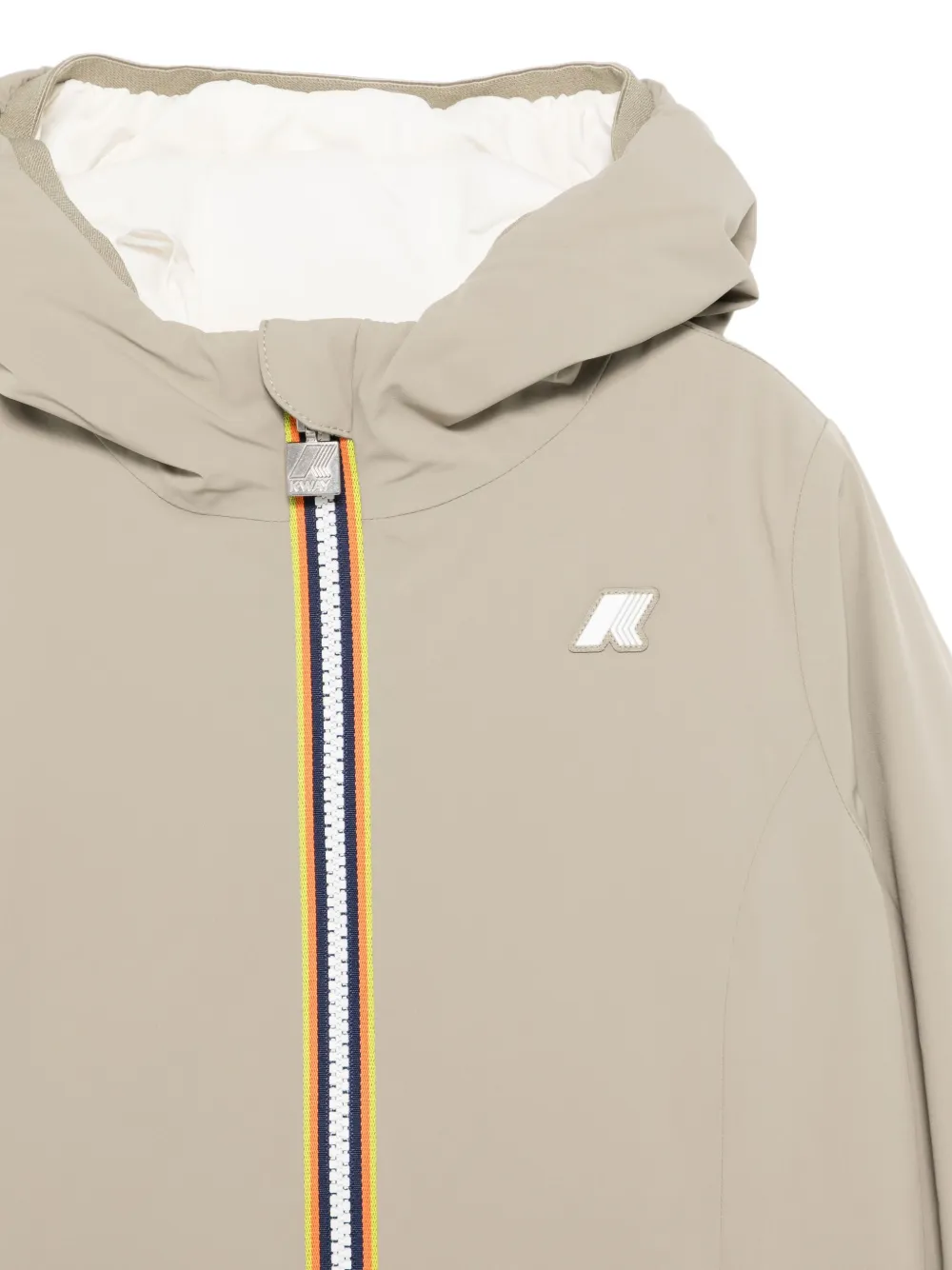 K Way Kids Jack met capuchon en rits Beige