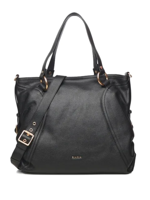 BIASIA logo-paquel top-handle shoulder bag