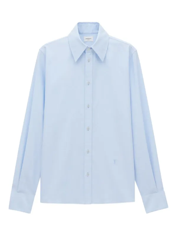 Saint Laurent Cassandre Oxford Shirt in Blue