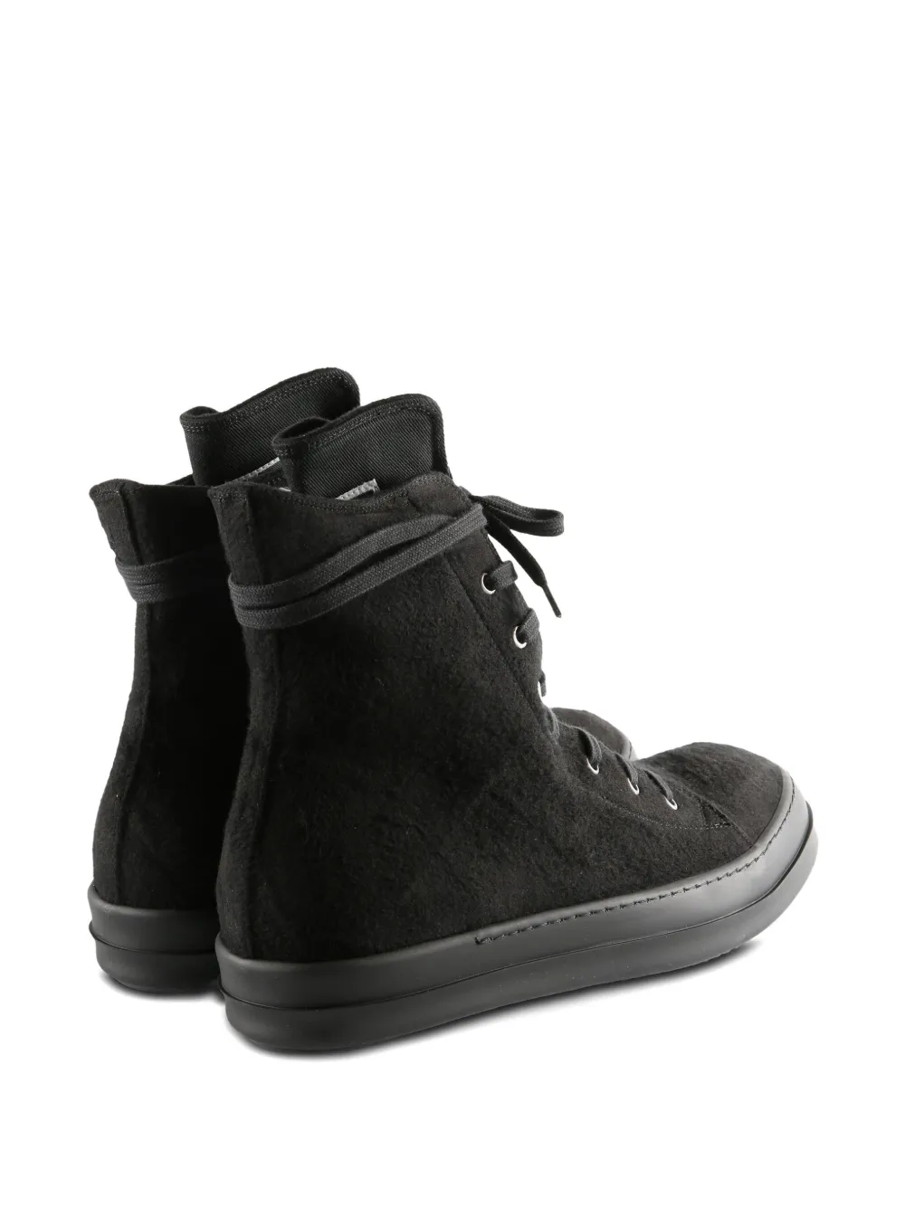 Rick Owens DRKSHDW brushed-effect high-top sneakers Zwart