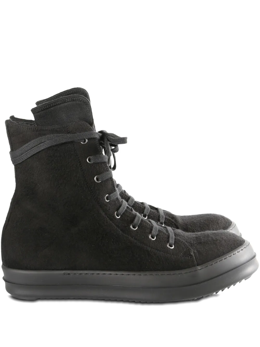 Rick Owens DRKSHDW brushed-effect high-top sneakers Zwart