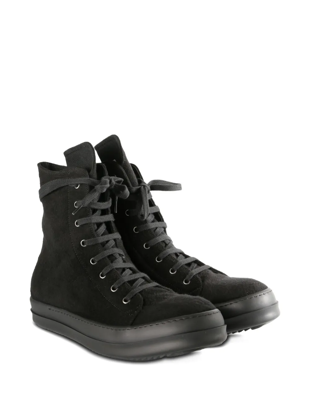Rick Owens DRKSHDW brushed-effect high-top sneakers Zwart