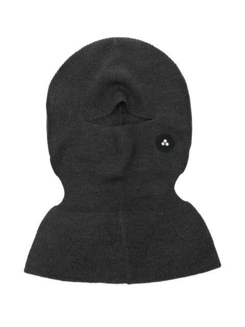 Peuterey ribbed appliqué-detail balaclava