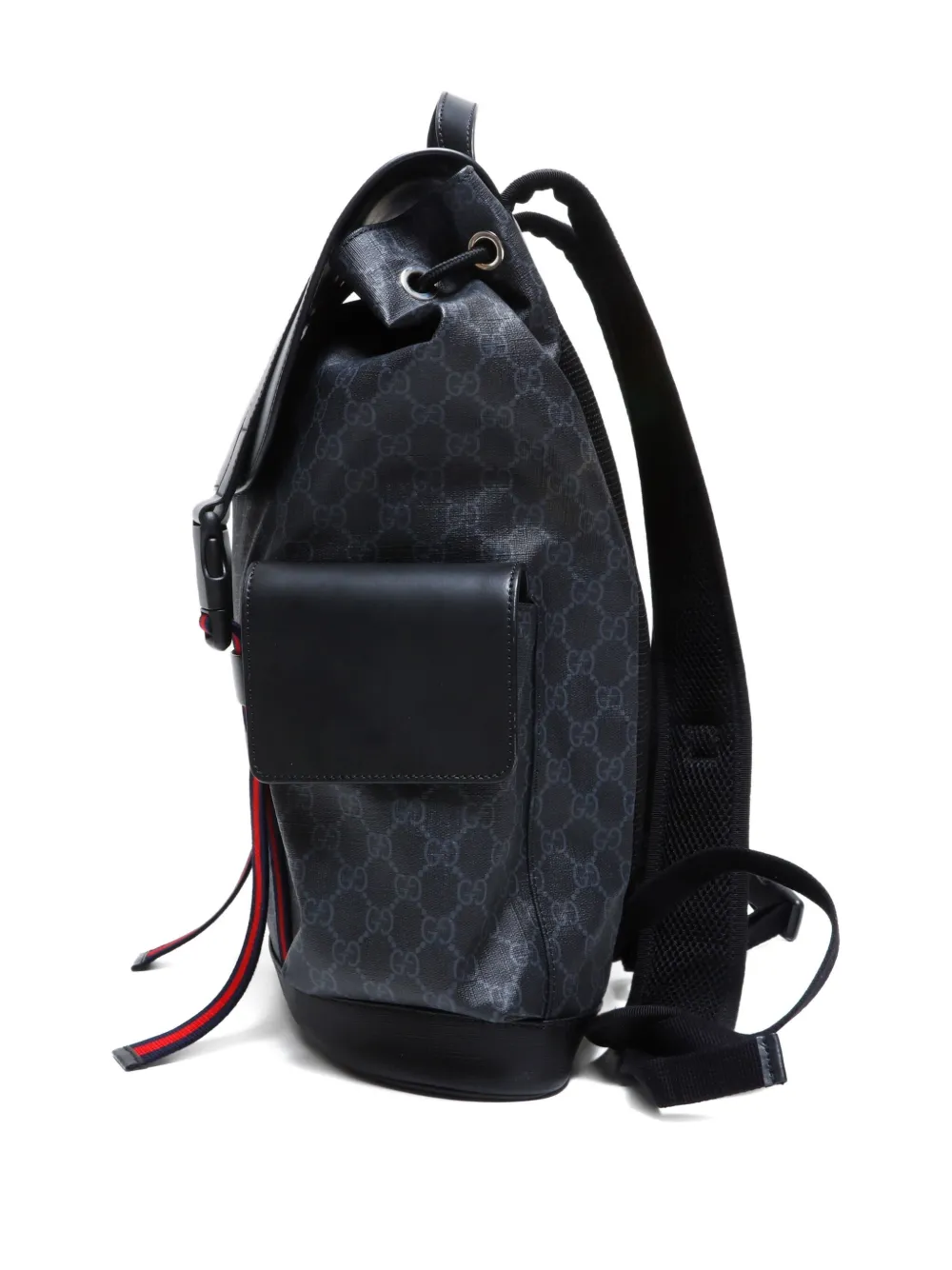 Pre-owned Gucci 2016-2025 Gg Supreme Backpack In Black