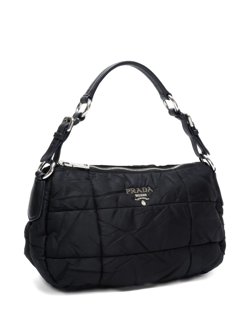 Pre-owned Prada 2000-2020 Tessuto Bom Shoulder Bag In Black