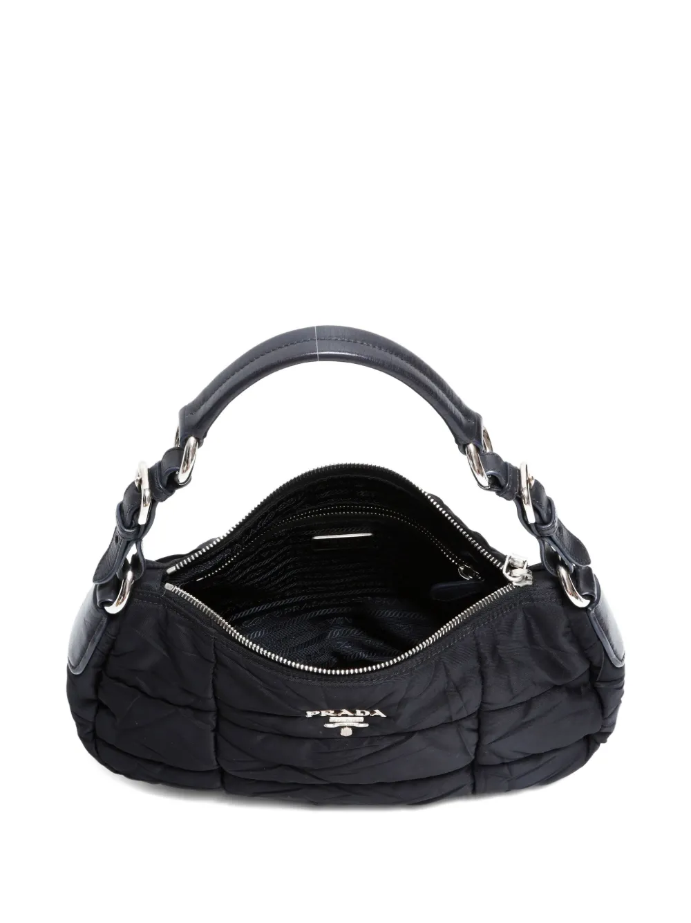 Pre-owned Prada 2000-2020 Tessuto Bom Shoulder Bag In Black