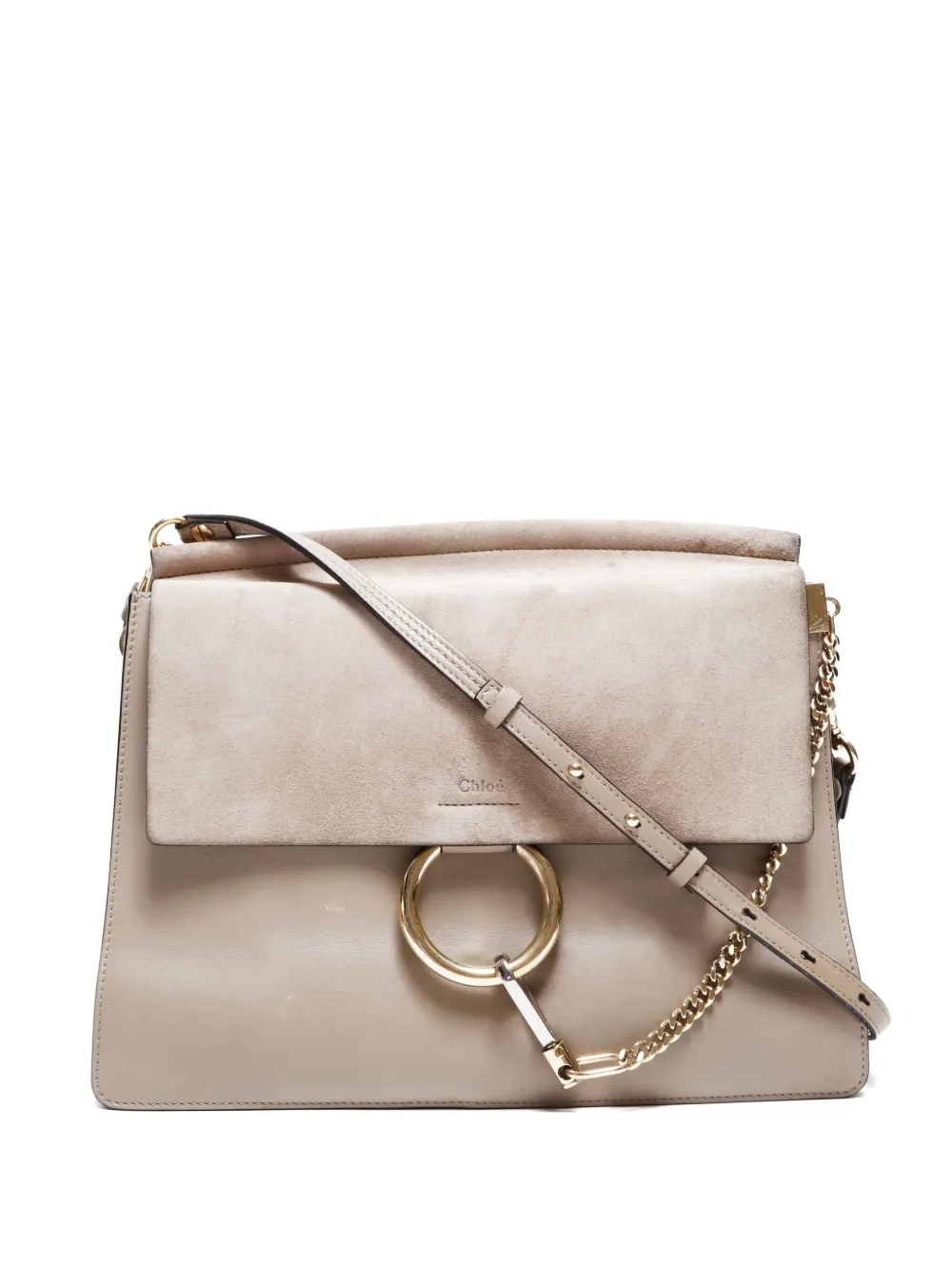 Chloé Pre-Owned 2000-2020 Faye ring chain shoulder bag | Neutrals | Image 1