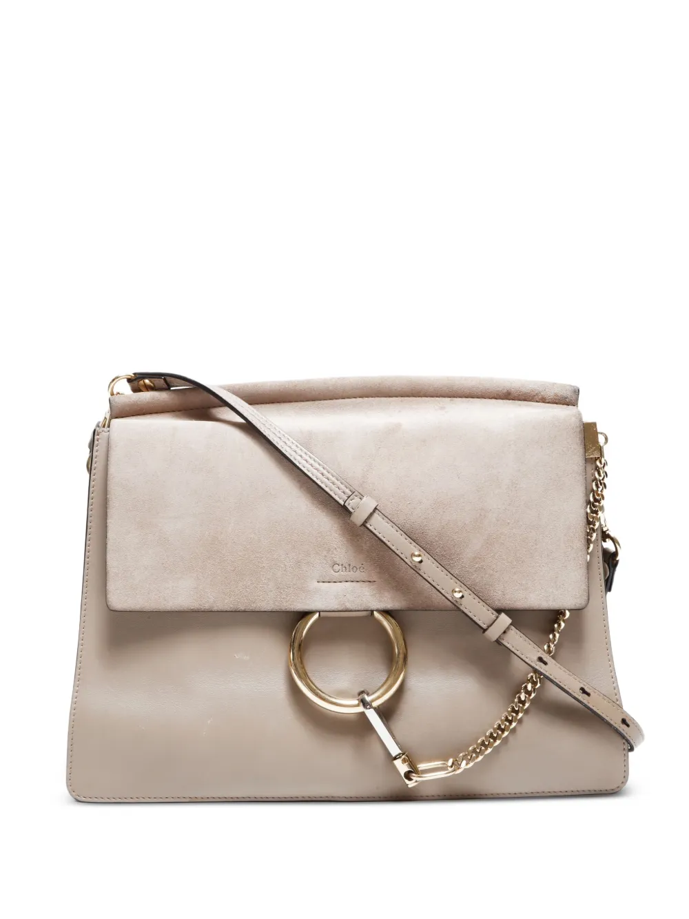 Chloé Pre-Owned 2000-2020 Faye ring chain shoulder bag | Neutrals | Image 1