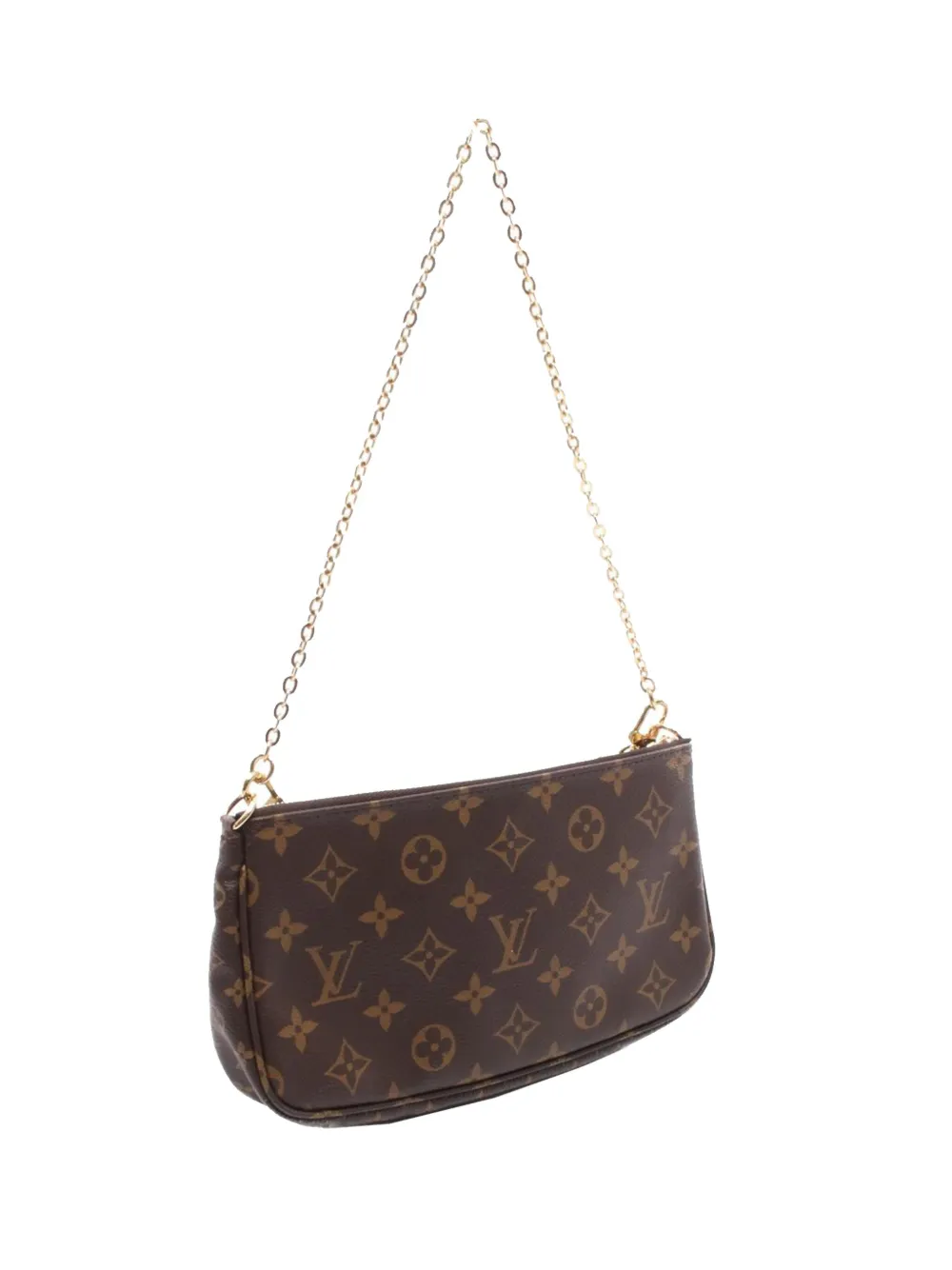 Pre-owned Louis Vuitton 2019 Monogram Multi Pochette Accessoires Satchel In Brown
