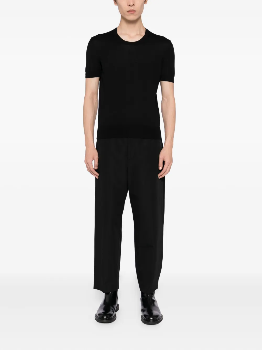 TOM FORD v-neck knitted tee - Zwart