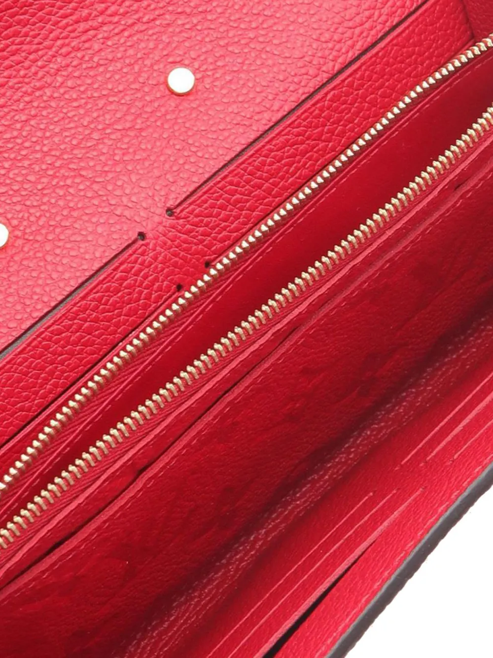 Pre-owned Louis Vuitton 2019 Monogram Empreinte Portefeuille Metis Wallet Long Wallets In Red