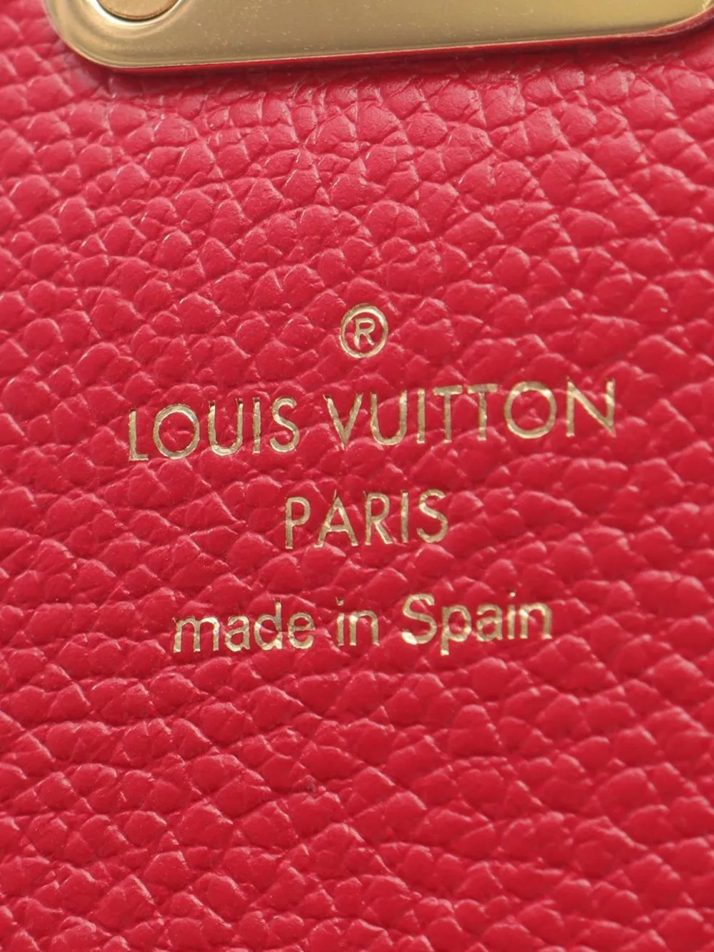 Pre-owned Louis Vuitton 2019 Monogram Empreinte Portefeuille Metis Wallet Long Wallets In Red