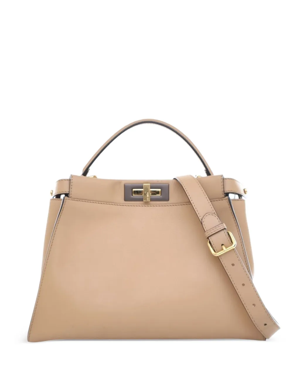 Fendi Pre-Owned 2010-2025 Medium Leather Peekaboo Iconic satchel | Brown | Image 1