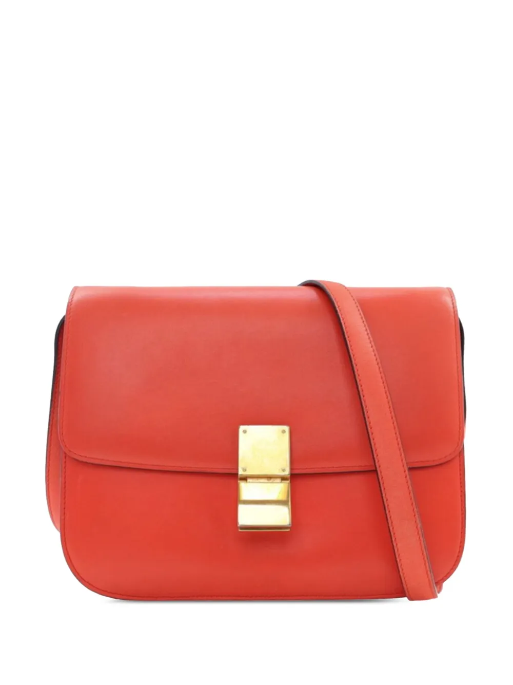 Celine Pre-Owned 2000-2018 ミディアム カーフスキン クラシック ボックス ショルダーバッグ - オレンジ Celine Pre-Owned 2000-2018 ミディアム カーフスキン クラシック ボックス ショルダーバッグ - オレンジ