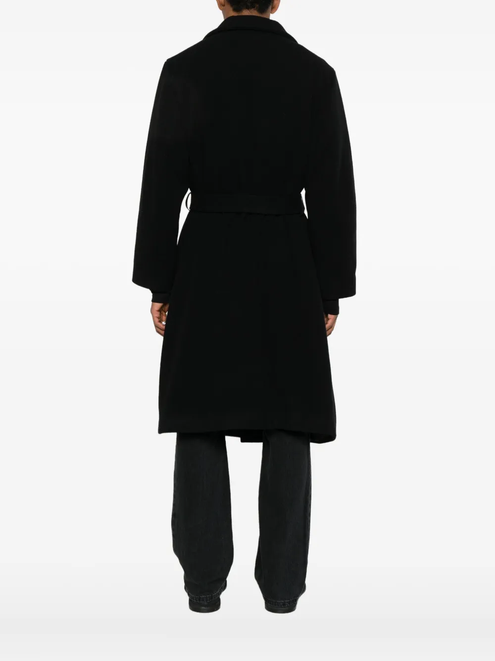 Nomen Nescio Belted Coat In Black