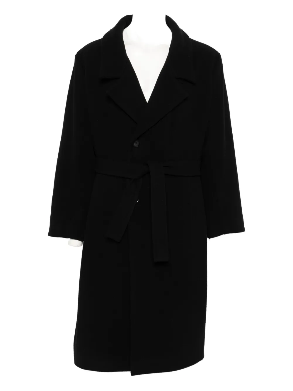 Nomen Nescio Belted Coat In Black