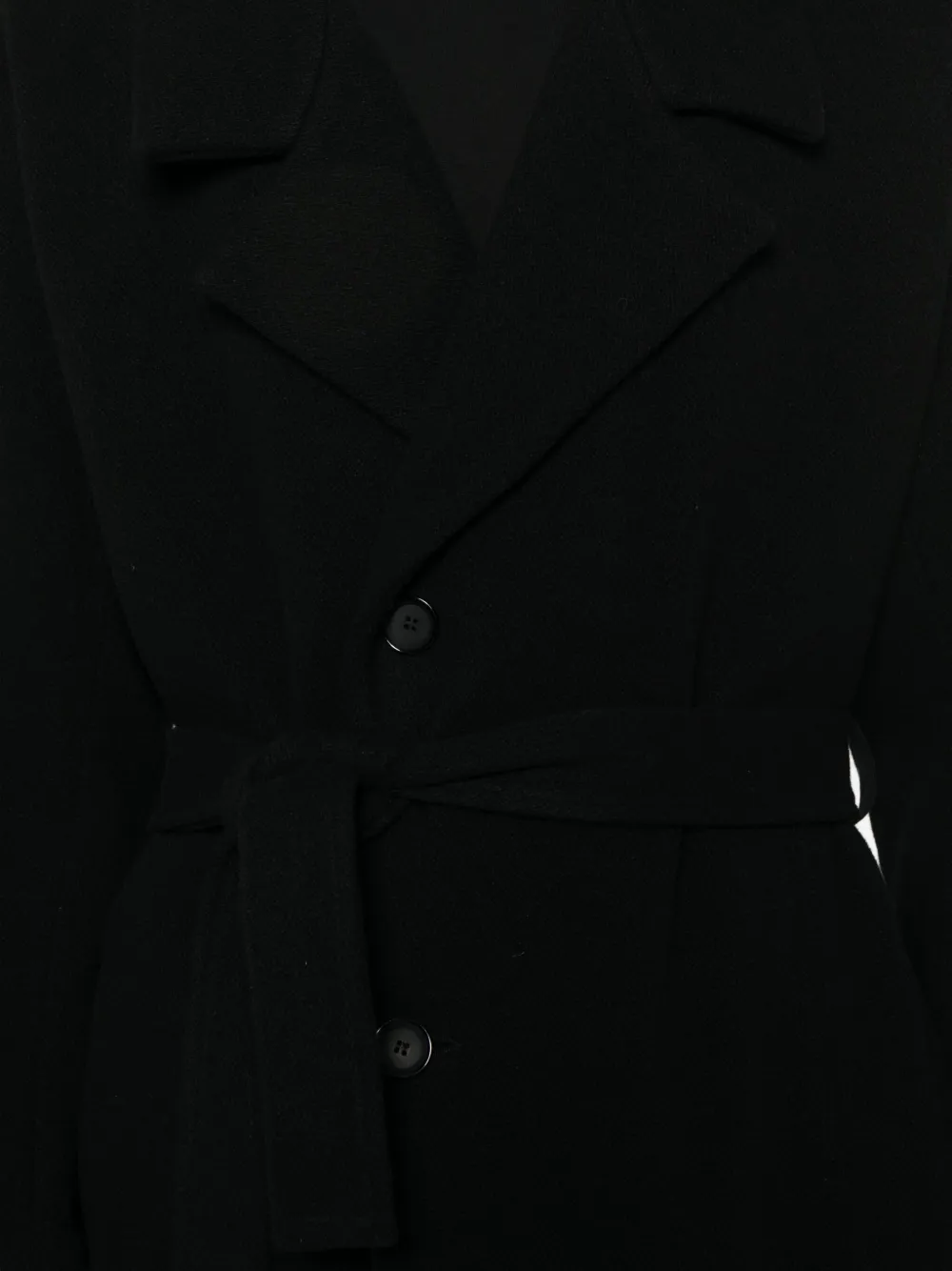 Nomen Nescio Belted Coat In Black