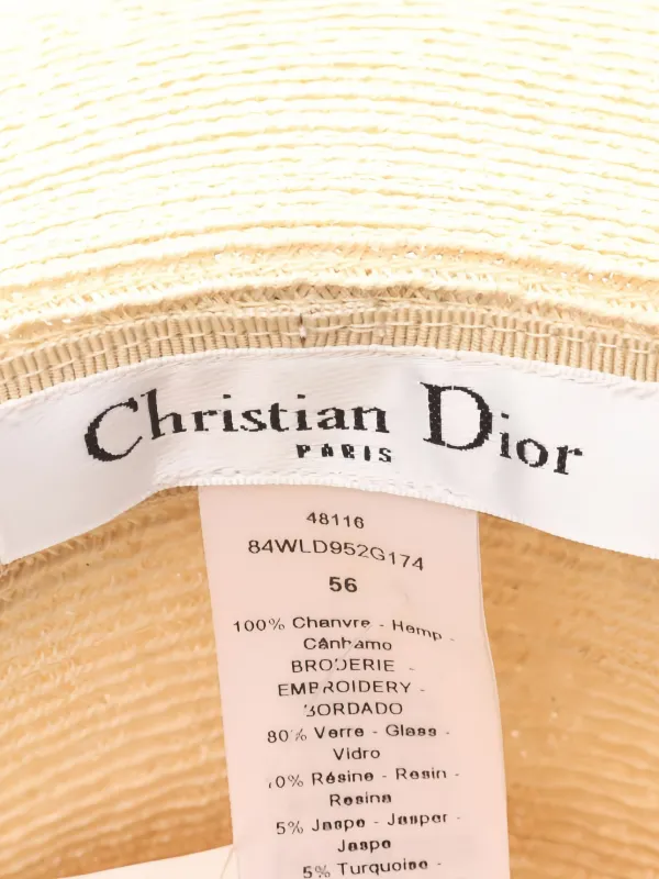 Christian Dior Pre-Owned 2020s ビーズ ハット | ニュートラル