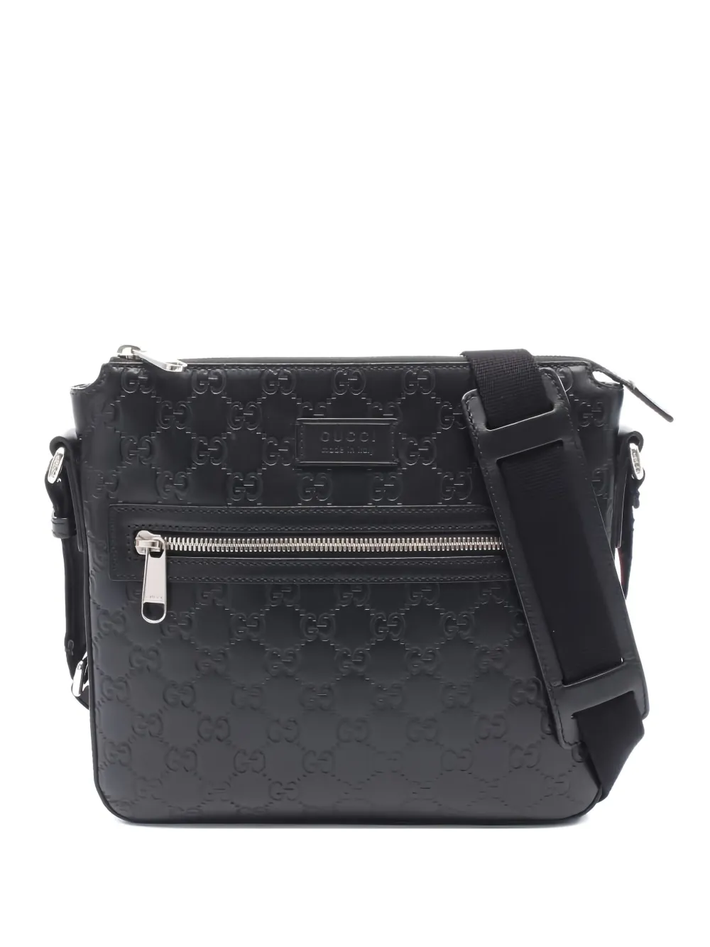 Gucci Pre-Owned 2010 Sima embossed leather shoulder bag | Black | Image 1
