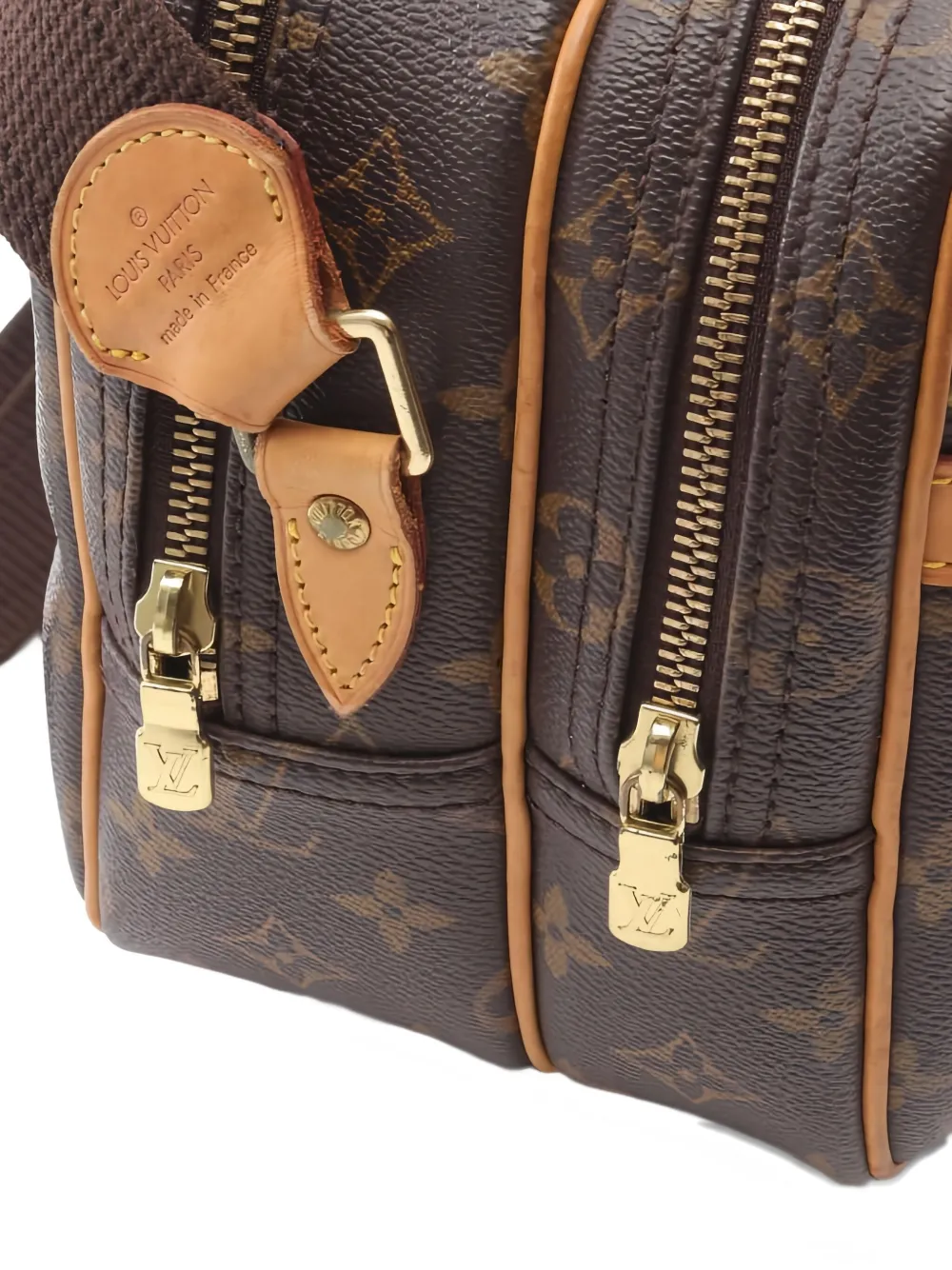 Pre-owned Louis Vuitton 2003 Reporter Pm Monogram Shoulder Bag In Brown