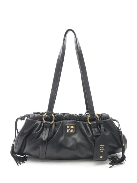 Miu Miu Pre-Owned 2020s fringe leather one shoulder bag