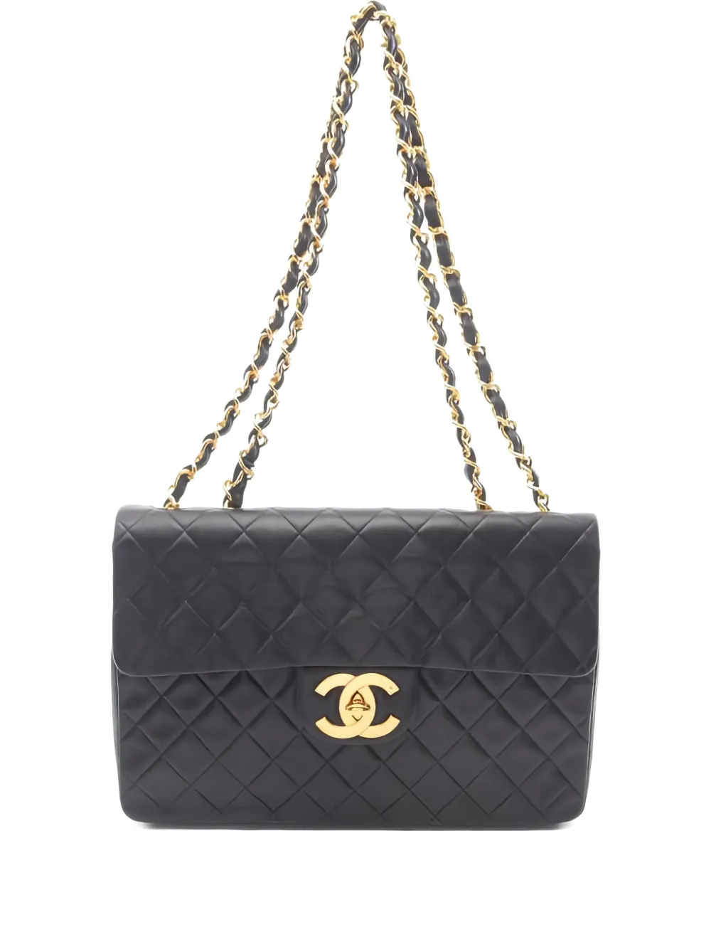 CHANEL Pre-Owned 1991-1994 デカマトラッセ ショルダーバッグ - ブラック