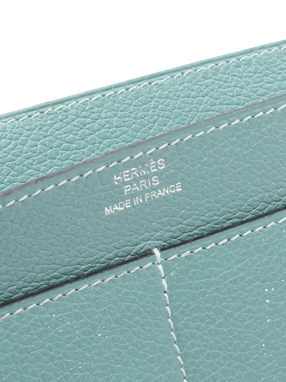 Pre-owned Hermes 2014 Dogon Gm Bi-fold Long Wallet In Blue