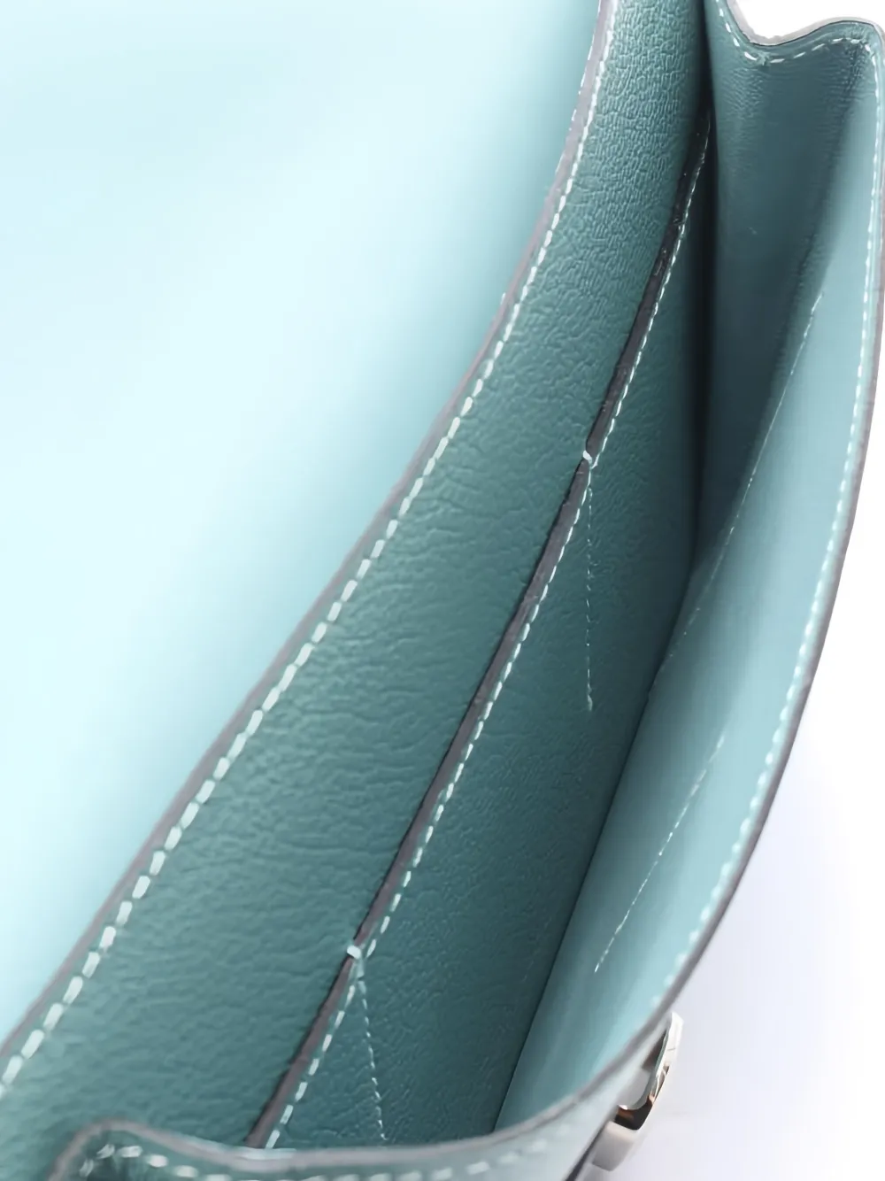 Pre-owned Hermes 2014 Dogon Gm Bi-fold Long Wallet In Blue