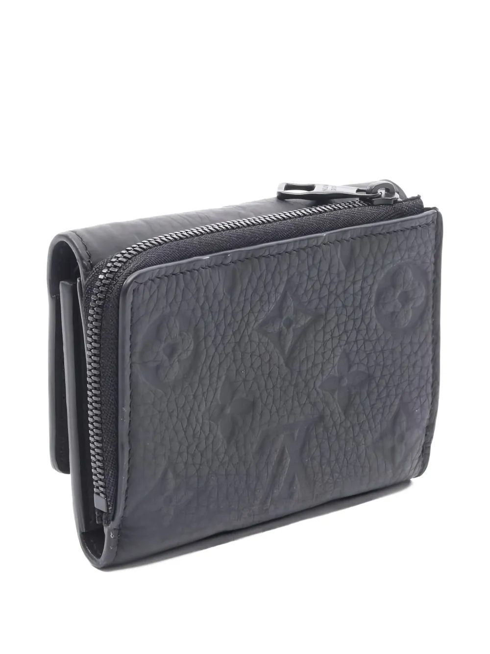 Pre-owned Louis Vuitton 2021 Pilot Zipped Tri-fold Wallet In Black