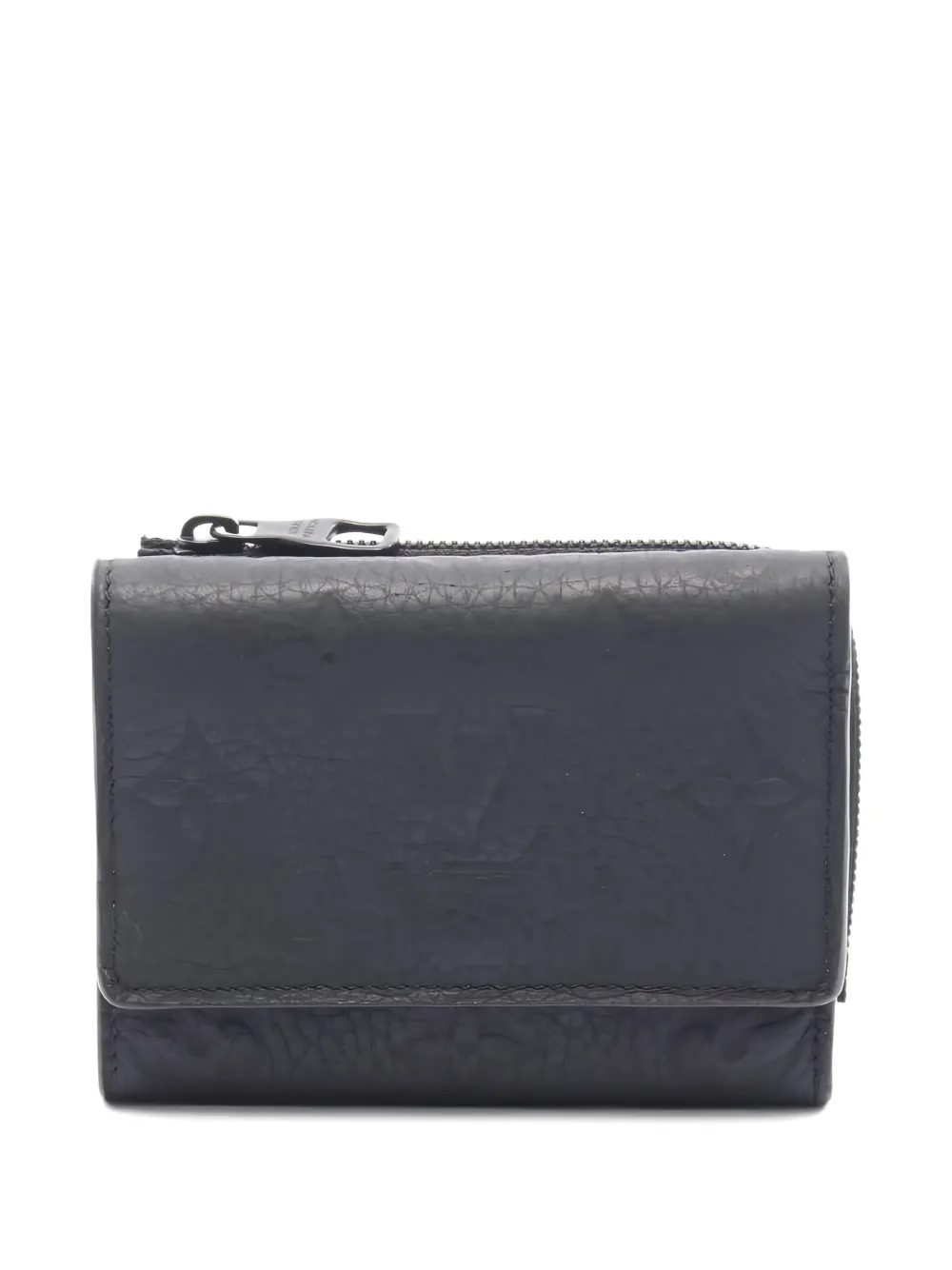 Pre-owned Louis Vuitton 2021 Pilot Zipped Tri-fold Wallet In Black