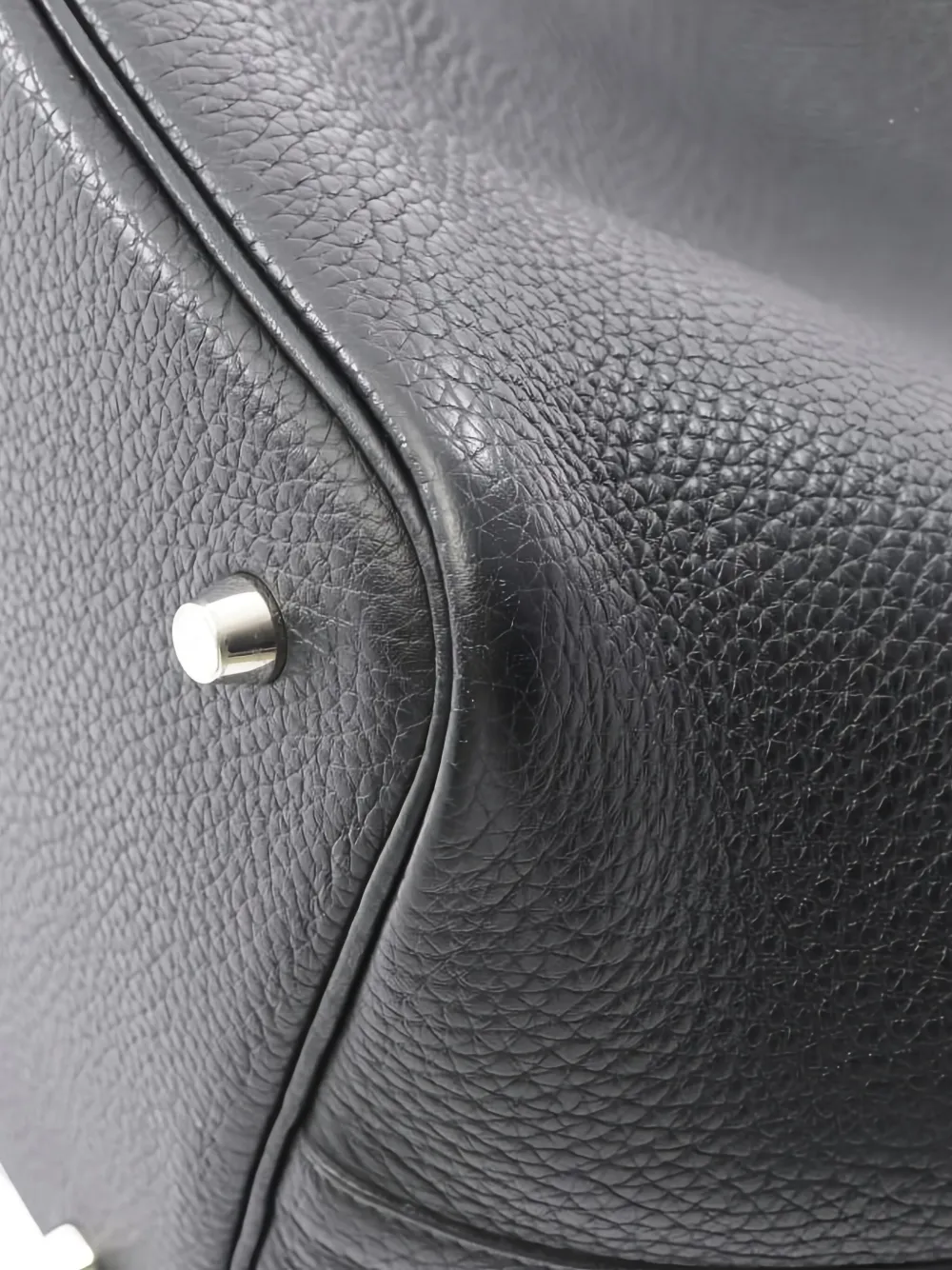 Pre-owned Hermes 2017 Picotin Lock Mm Leather Tote Bag In Black
